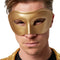 Venetiaans masker - halfmasker - effen goud - 18 × 9 cm