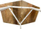 SVJ Salontafel 6-hoek - 56x73x45 cm - Metaal - Wit/Bruin - Set van 2