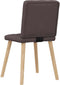 vidaXL - Eetkamerstoelen - 2 - st - stof - donkerbruin