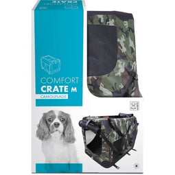 Transportbox - M PETS - COMFORTKRAT M - Camouflage - Opvouwbaar - Metalen frame - Ventilatieroosters