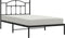 vidaXL - Bedframe - met - hoofdbord - metaal - zwart - 100x200 - cm