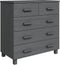 vidaXL - Dressoir - HAMAR - 79x40x80 - cm - massief - grenenhout - donkergrijs