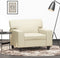 vidaXL Fauteuil 60 cm kunstleer crèmekleurig