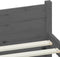 vidaXL - Bedframe - massief - hout - grijs - 140x190 - cm