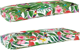 vidaXL - Ligbedkussens - voor - Bank - 2 - stuks - Tropisch - Jungle - 100x40x8 - cm - Oxford - Stof