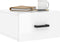 vidaXL - Nachtkastje - wandgemonteerd - 35x35x20 - cm - hoogglans - wit