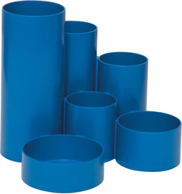 MAULtubo - Pennenbak 6 vaks Ø 15 x 12,5 cm 85% gerecycled PS - Blauw (12 stuks)
