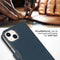 Selencia iPhone 13 - Echt Lederen Bookcase - 3 Pashouders - Blauw