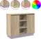 vidaXL - Dressoir - met - LED - Sonoma - Eik - 90x32x75 - cm - Gelaagd - Hout