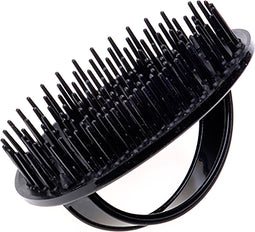 Denman - D6 Be-Bop Shampoo/Massage Borstel - Zwart/Grijs