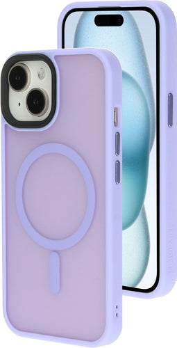 Mobiparts iPhone 15 - Hardcover - MagSafe Compatible - Satin Lila