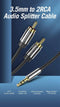 Vention 3.5mm Male Aux Jack naar 2 RCA Male Audio Kabel 10 meter