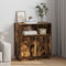 vidaXL - Dressoir - met - LED - in - Rook - Eiken - 71x34,5x75 - cm