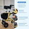 Safe Age® Rollator - Lichtgewicht opvouwbaar - Gevoerde zitting met rugleuning - Goud
