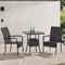 Juskys Yoro - Tuintafel - Vierkant - 60 x 60 cm - Zwart