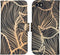 iMoshion Hoesje Geschikt voor iPhone 7 / 8 / SE (2020) / SE (2022) Hoesje Met Pasjeshouder - iMoshion Design Softcase Bookcase - Goud / Zwart / Golden Leaves