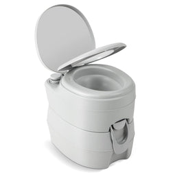 Coast Draagbaar Kampeertoilet - Afneembare 20L Watertank - Spoelpomp - 45 x 40 x 42 cm - Grijs