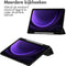 imoshion Tablet Hoes - Geschikt voor Samsung Galaxy Tab S9 11.0 inch FE / Galaxy Tab S10 FE / Galaxy Tab S9 11.0 inch - Trifold Hardcase Bookcase - Zwart
