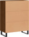 vidaXL - Dressoir - 69,5x34x90 - cm - bewerkt - hout - bruin - eikenkleur