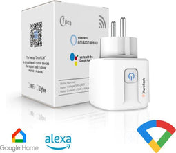 PuroTech Slimme Stekker - Smart Plug - Tijdschakelaar - Geschikt Voor Alexa / Google Home - Wit