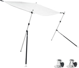 vidaXL - Schaduwdoekset - T-top - 174x205x(115-194) - cm - wit