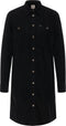 Workshirt Dress - Lange mouwen - Katoen - Zwart