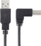 Renkforce RF-4613068 - USB A naar USB B Kabel - 0,5 m - Zwart