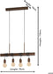 EGLO Townshend 4 - Hanglamp - E27 - 70 cm - Industrieel - Bruin