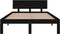 vidaXL - Bedframe - massief - hout - zwart - 120x190 - cm