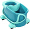 Leifheit Clean Twist Disc Mop Ergo - compleet dweilsysteem met wieltjes - 6 liter - Turquoise