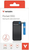 Verbatim Pocket SSD 2TB - Externe SSD - USB-C 3.2 Gen 2 - Zwart-Blauw