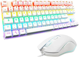 The G-Lab Mercury - Toetsenbord met Gaming Muis - Mechanisch - Wit