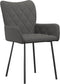 vidaXL - Eetkamerstoelen - 2 - st - stof - donkergrijs