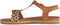 PS Poelman Brizo - Dames Sandalen - Platte zool - Cognac Bruin met Luipaard Print - Maat 40