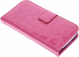 Samsung Galaxy S3 / Neo - Booktype hoes - Krokodil - Fuchsia