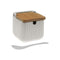 Suikerpot Versa Wit Keramisch Bamboe Dolomite 8,3 x 8,3 x 8,3 cm