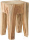 MUST Living Stool Vito Natural,45x30x30 cm, natural recycled teakwood with natural cracks
