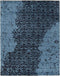Damask AL-2E HB-93-HB-7 Vloerkleed - 170x240 - Rechthoek - Laagpolig,Vintage Tapijt - Klassiek - Blauw, Zwart