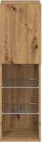 vidaXL - Tv-meubels - met - LED's - 2 - st - 30,5x30x102 - cm - artisanaal - eiken