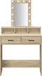 vidaXL - Kaptafel - met - LED - Verlichting - - - Sonoma - Eiken - - - 79x41x140 - cm