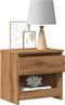 vidaXL - Nachtkastjes - 2 - st - 40x30x39 - cm - bewerkt - hout - artisanaal - eiken