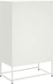 vidaXL - Hoge - kast - 68x39x111,5 - cm - staal - wit