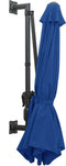 vidaXL - Wandparasol - met - metalen - paal - 300 - cm - blauw