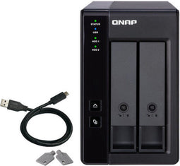 QNAP TR-002 - RAID-uitbreidingsbehuizing - 2 bays SATA-600 USB 3.1 Gen 2 - zwart