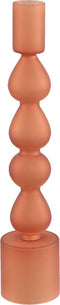 PTMD Kandelaar Isaia - 5x5x26 cm - Glas - Oranje