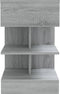 vidaXL - Nachtkastje - 40x35x65 - cm - bewerkt - hout - grijs - sonoma - eikenkleurig