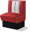Bel Air Dinerbank Single Booth HW-70 Rood