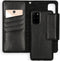 Selencia Hoesje Geschikt voor Samsung Galaxy S20 Plus Hoesje Met Pasjeshouder - Selencia Surya 2-in-1 Uitneembare Vegan Lederen Bookcase - Zwart