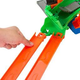 Hot Wheels Monstertrucks - Haaien vs. Dino's Draak Vernietiging Speelset en 2 Speelgoedtrucks