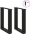 vidaXL - Salontafelpoten - 2 - st - U-vormig - 28x(42-43) - cm - staal - zwart